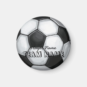 Name und Nummer des Fußballballs Magnet