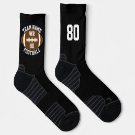 Name und Nummer des Fußballmanns Socken
