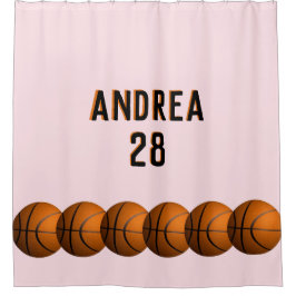 Name und Nummer des Mädchens Duschvorhang