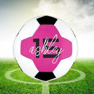 Name und Nummer des Personalisierten Pink-Pins Fußball