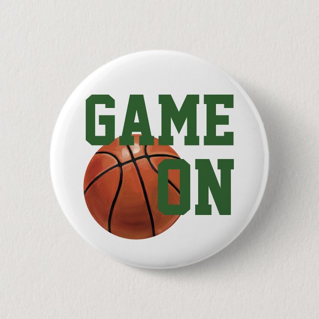 Name und Nummer des Teams Basketball Button (Vorderseite)