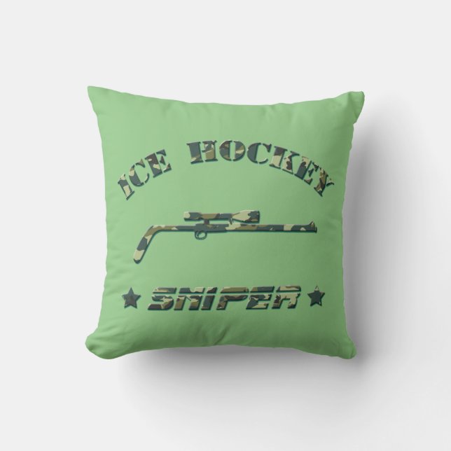 Name und Nummer Eishockeyschläger Kissen (Vorderseite)