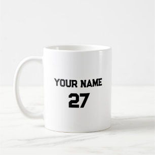 Name und Nummer Personalisiert Kaffeetasse