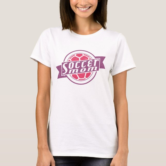 Name und Nummer Zurück T - Shirt Soccer-Mama druck (Vorderseite)