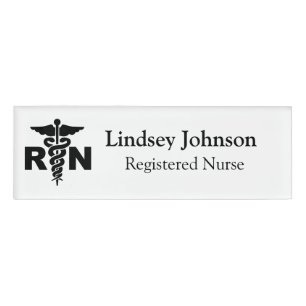 Name und Position von RN Nurse Namenschild
