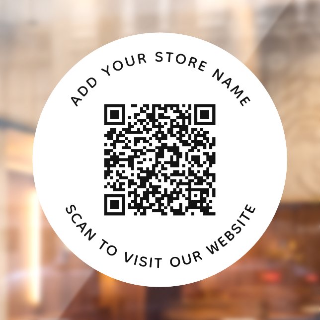 Name und QR-Code Ihrer Business-Website hinzufügen Fensteraufkleber (Blatt 2)