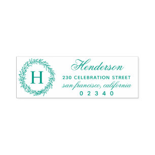 Name und Rücksendeadresse der Botanischen Kranzgru Permastempel