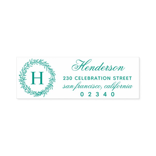 Name und Rücksendeadresse der Botanischen Kranzgru Permastempel (Design)