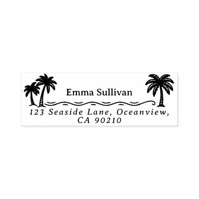 Name und Rücksendeadresse der Küsten Permastempel (Design)