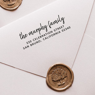 Name und Rücksendeadresse der personalisierten Skr Gummistempel