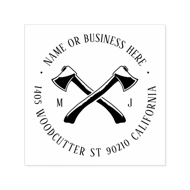 Name und Rücksendeadresse des Monogramms für das V Permastempel (Design)