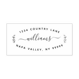 Name und Rücksendeadresse Selbstfarbige Briefmarke Permastempel