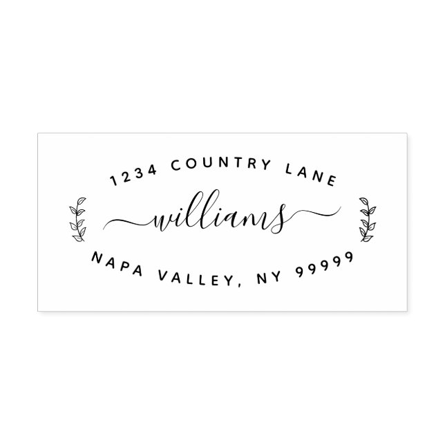 Name und Rücksendeadresse Selbstfarbige Briefmarke Permastempel (Design)