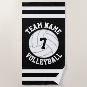 Name und Spielernummer des Volleyballteams Strandtuch