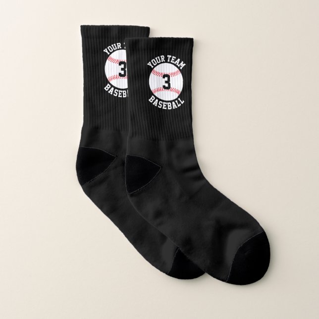 Name und Spielnummer des Baseball-Teams und benutz Socken (Paar)