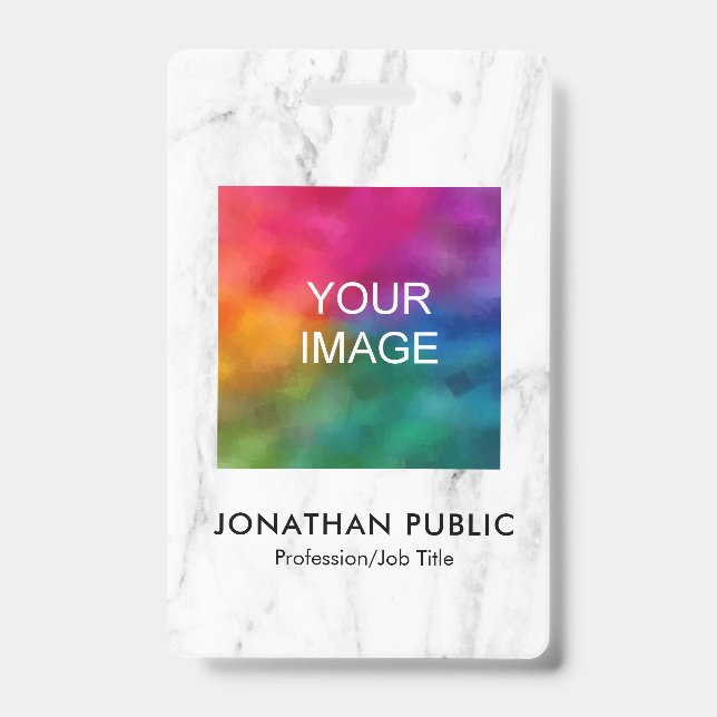 Name und Titel des Logos des Fotos des Mitarbeiter Ausweis (Vorderseite)