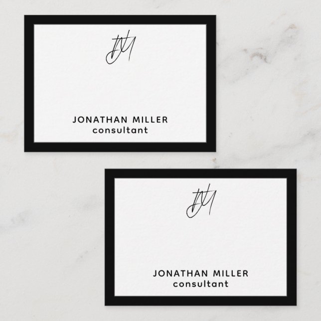 Name und Titel des modernen Skripts Mitteilungskarte (Vorne/Hinten)