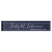 Name und Titel Kalligrafie - CAN EDIT Marine COLOR