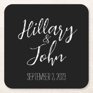 Name und Untersetzer des Ehepaares