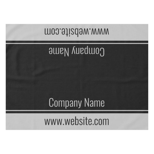 Name und Website des Unternehmens Tischdecke (Vorderseite (Horizontal))