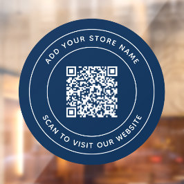 Name und Website QR-Code hinzufügen Benutzerdefini Fensteraufkleber