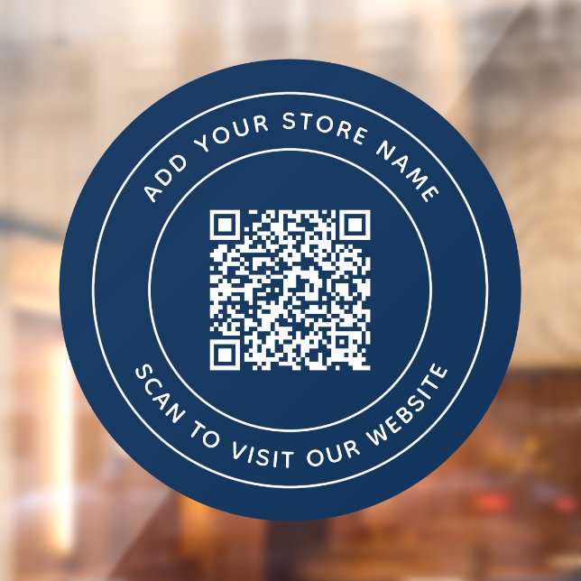 Name und Website QR-Code hinzufügen Benutzerdefini Fensteraufkleber (Blatt 2)