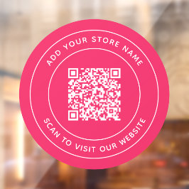 Name und Website QR-Code hinzufügen Benutzerdefini Fensteraufkleber