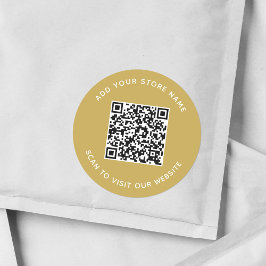 Name und Website QR-Code hinzufügen Benutzerdefini Runder Aufkleber