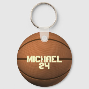 Name-und Zahl-Basketball-Schlüsselanhänger Schlüsselanhänger