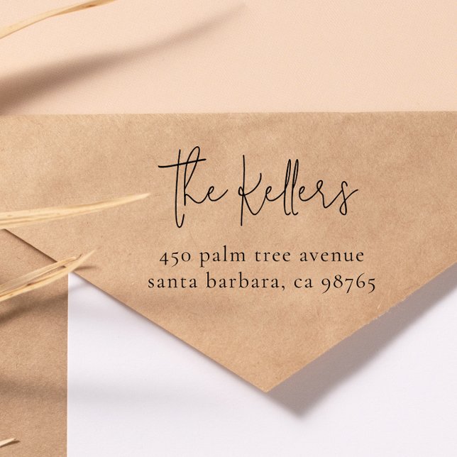 Name und Zuhause-Adresse der modernen Chic-Familie Gummistempel (Von Creator hochgeladen)