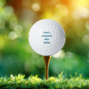 Name unerwartete Wasserlandung Lustige Sprüche Wit Golfball