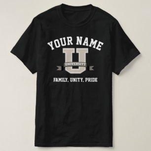Name Universität Funny Familienstolz hinzufügen T-Shirt