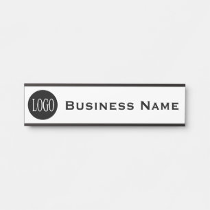 Name Unternehmen White Office Türsignatur Türschild