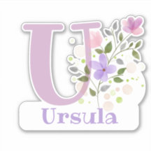 Name Ursula & Initial mit Blumendesign