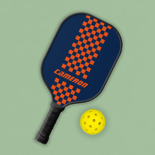 Name Vollständig angepasste Farben Doppelkarierte  Pickleball Schläger