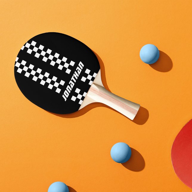 Name Vollständig angepasste Farben Doppelkarierte  Tischtennis Schläger (Von Creator hochgeladen)