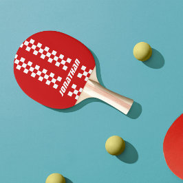 Name Vollständig angepasste Farben Doppelkarierte  Tischtennis Schläger