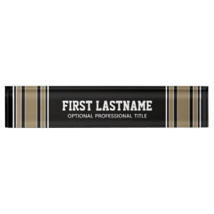 Name von Black and Gold Sports Jersey - Farbe ausb Namensplakette