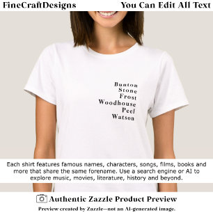 Name Vorname Berühmter Name Trend Custom 02B T-Shirt
