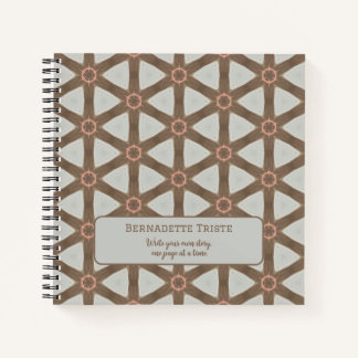 Name Wasserfarbe Geometrisches Pinwheel Muster bra Notizbuch
