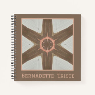 Name Wasserfarbe Geometrisches Pinwheel Muster bra Notizbuch