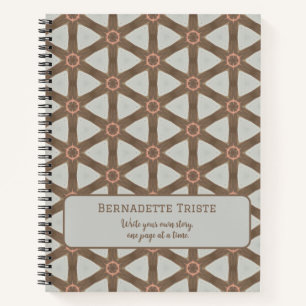 Name Wasserfarbe Geometrisches Pinwheel Muster bra Notizbuch