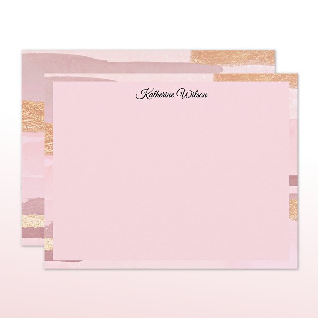 Name || Watercolor Blush Pink Mauve Frame Mitteilungskarte (Von Creator hochgeladen)