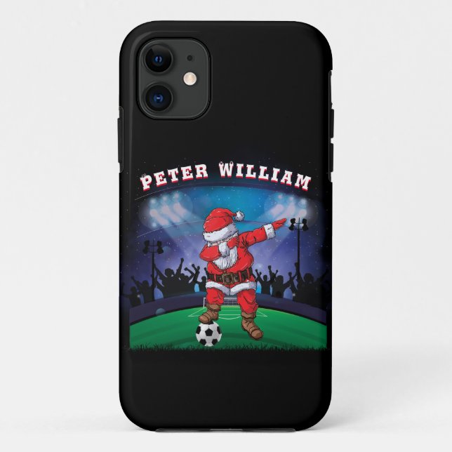 Name Weihnachtssoccer anpassen Case-Mate iPhone Hülle (Rückseite)