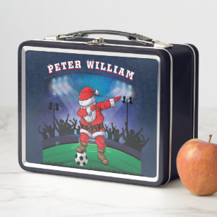 Name Weihnachtssoccer anpassen Metall Brotdose