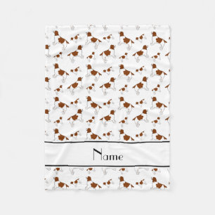 Name-weiße WaliserSpringerSpanielhunde Fleecedecke