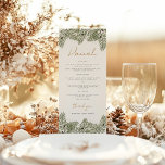 Name Whimsical Green Gold Pine Cone Hochzeiten Menükarte<br><div class="desc">Treten Sie ein in eine Welt der Zauberung mit unserer Sammlung von Einladungen, Unterschriften und Dekorationen für die Hochzeit von Whimsical Green und Gold Pine Cone. Genießen Sie den rustikalen Charme der Natur mit diesen zauberhaften Designs, die eine lebendige Vegetation und goldene Akzente mit schimmernden Akzenten bilden und durch die...</div>