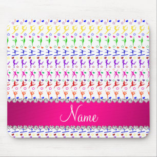 Name White Rosa Regenbogen Gymnastik Herz Stars Mousepad