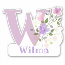 Name Wilma mit dem Letter W Sticker Cut-Out
