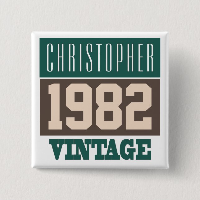 Name with Year 1982 Button (Vorderseite)